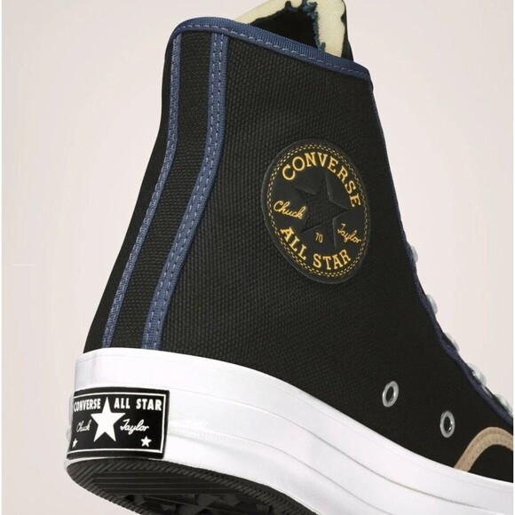 Converse Chuck 70 Varsity High Black Recycled Canvas M 6.5 W 8.5 - Picture 14 of 14
